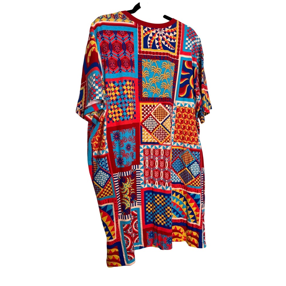 Adidas x Farm Rio Slim t-shirt Dress colorful tripical bright patterned - Picture 13 of 13